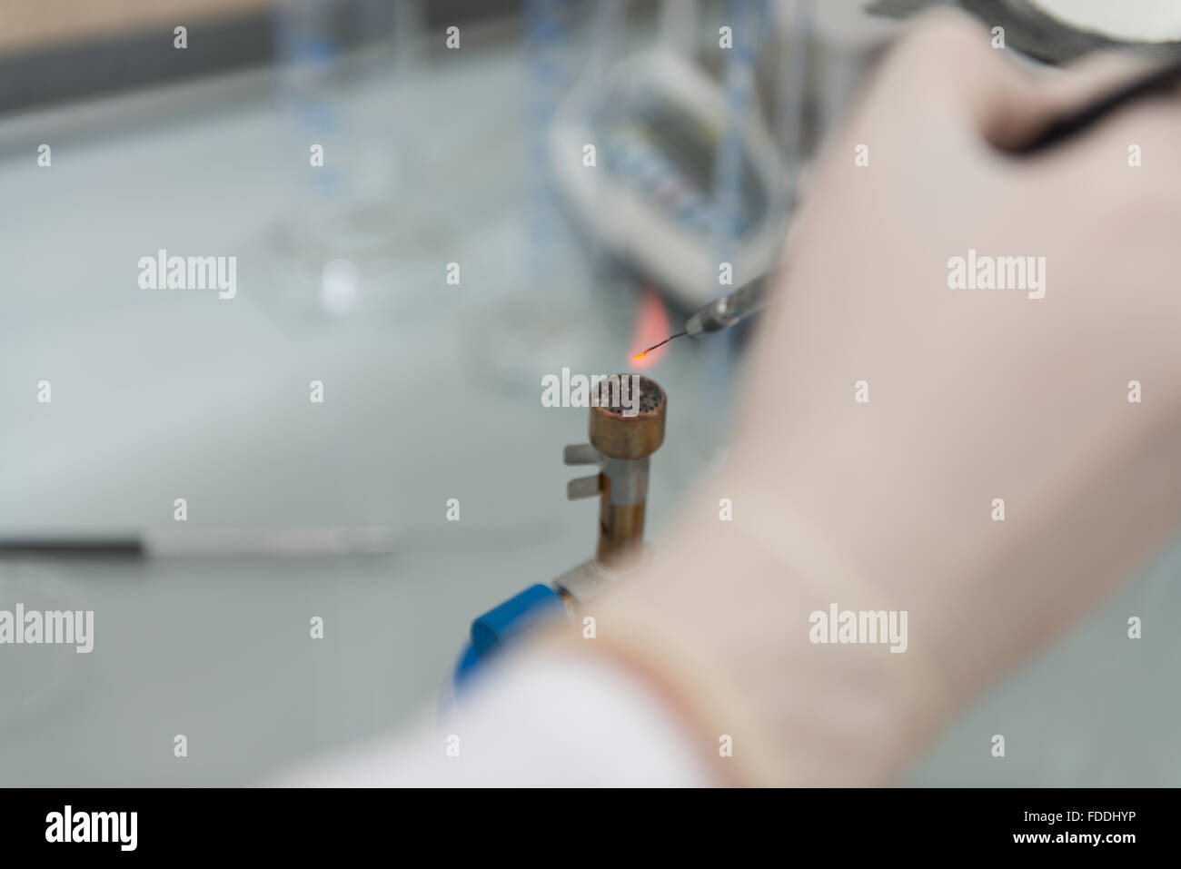 Close Up Of Female Scientist Hands Making Tests In Laboratory Stock ...