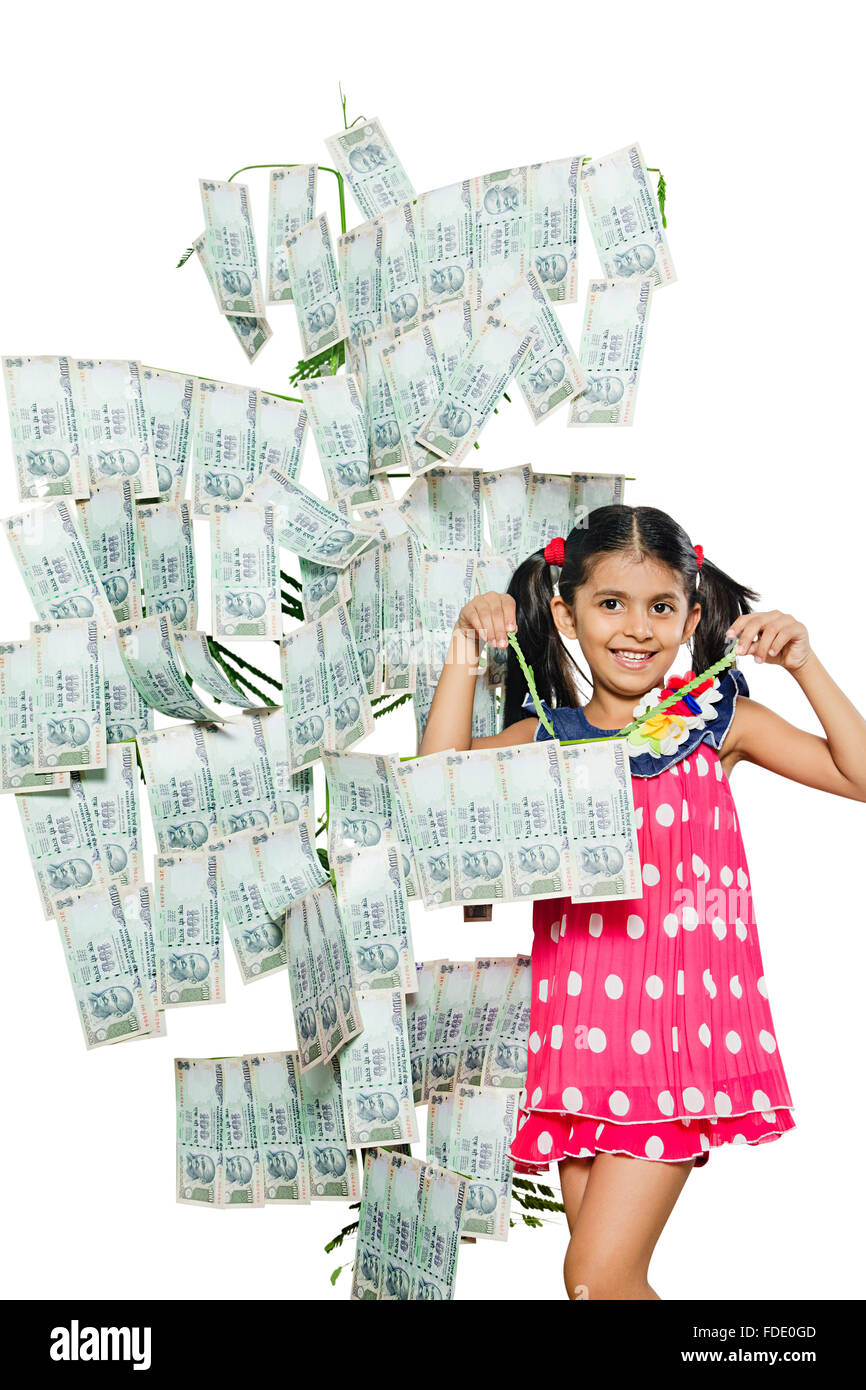 1 Person Only Banking and Finance Deposit Girl Kid Money Plant Rupees