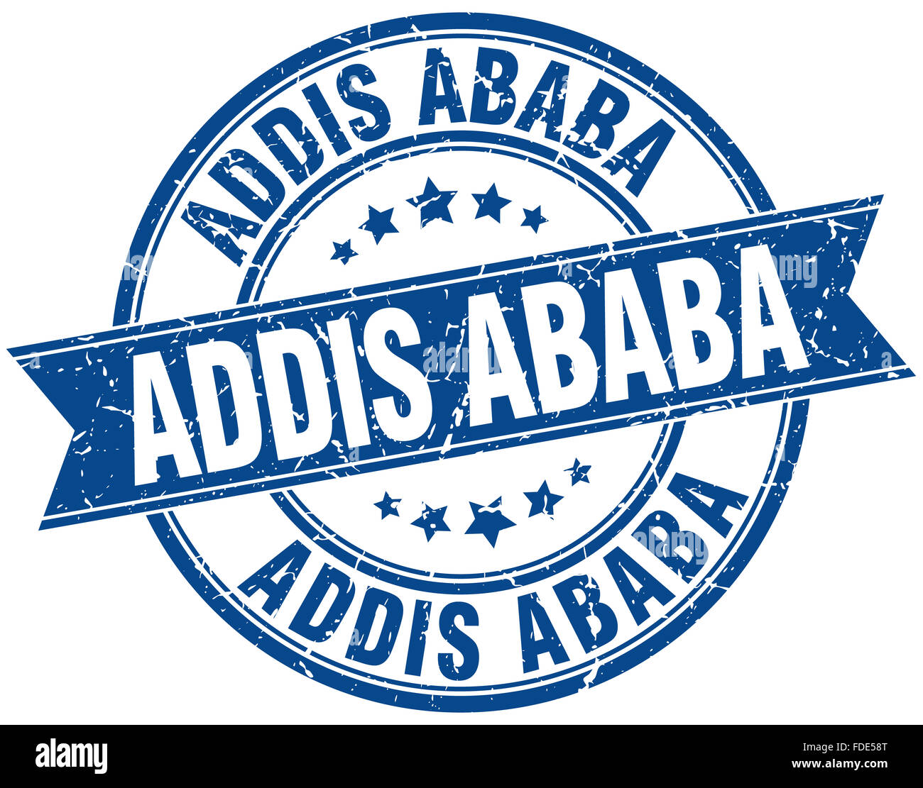 Addis Ababa blue round grunge vintage ribbon stamp Stock Photo - Alamy