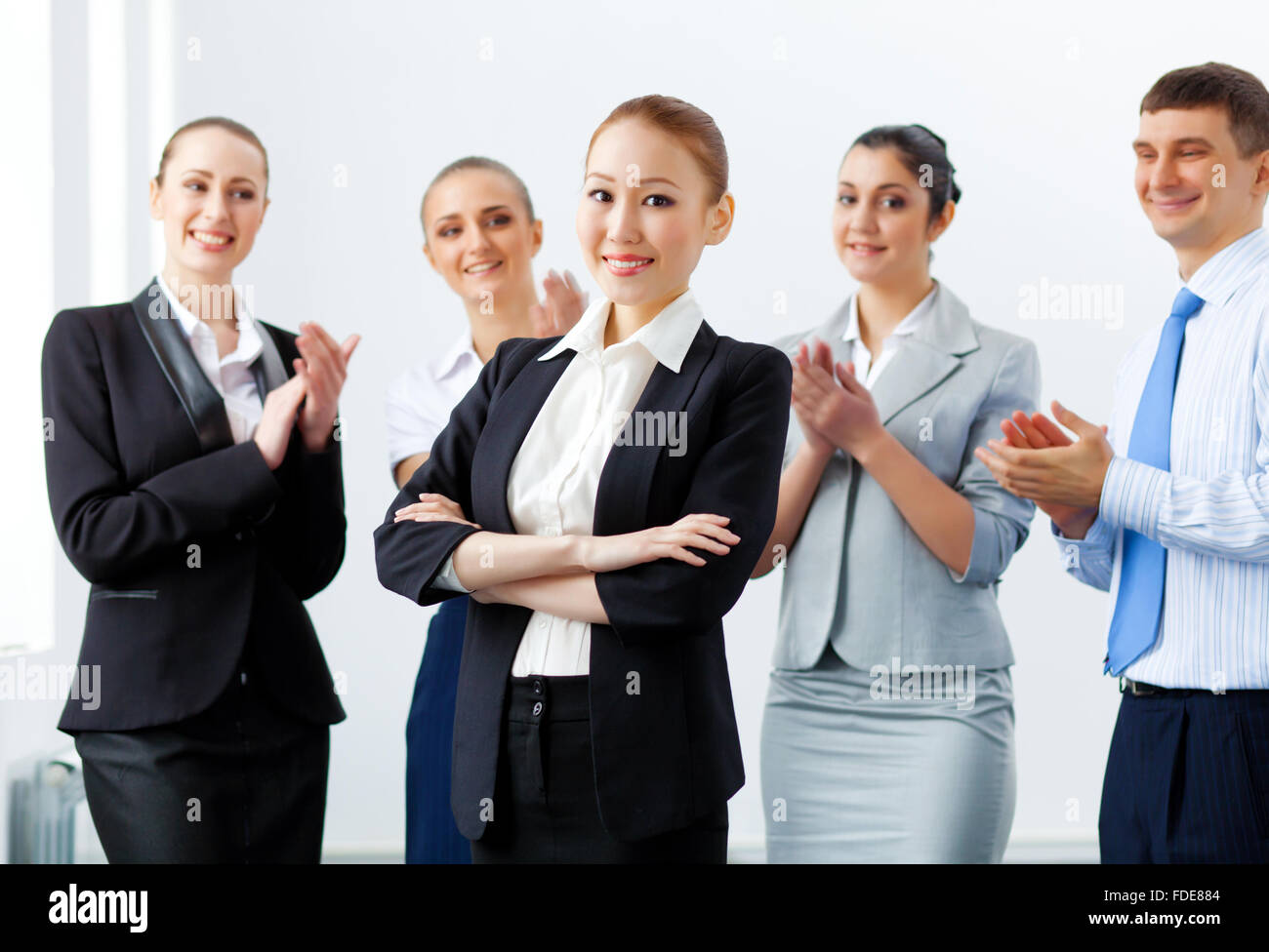 Asian businesswoman smiling hi-res stock photography and images - Alamy