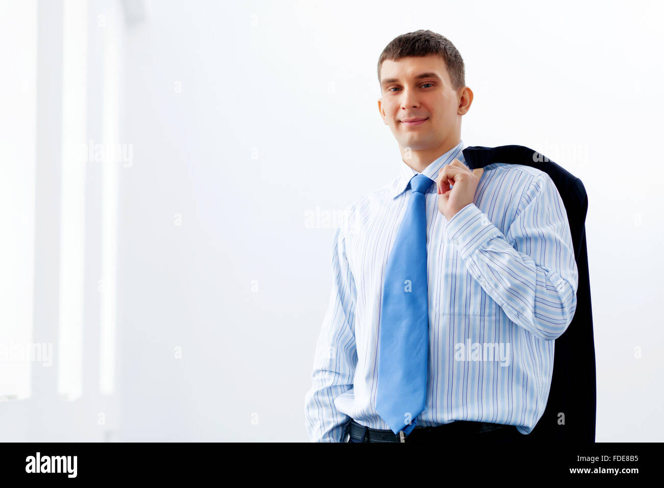 Image of handsome businessman smiling wearing business suit Stock Photo ...