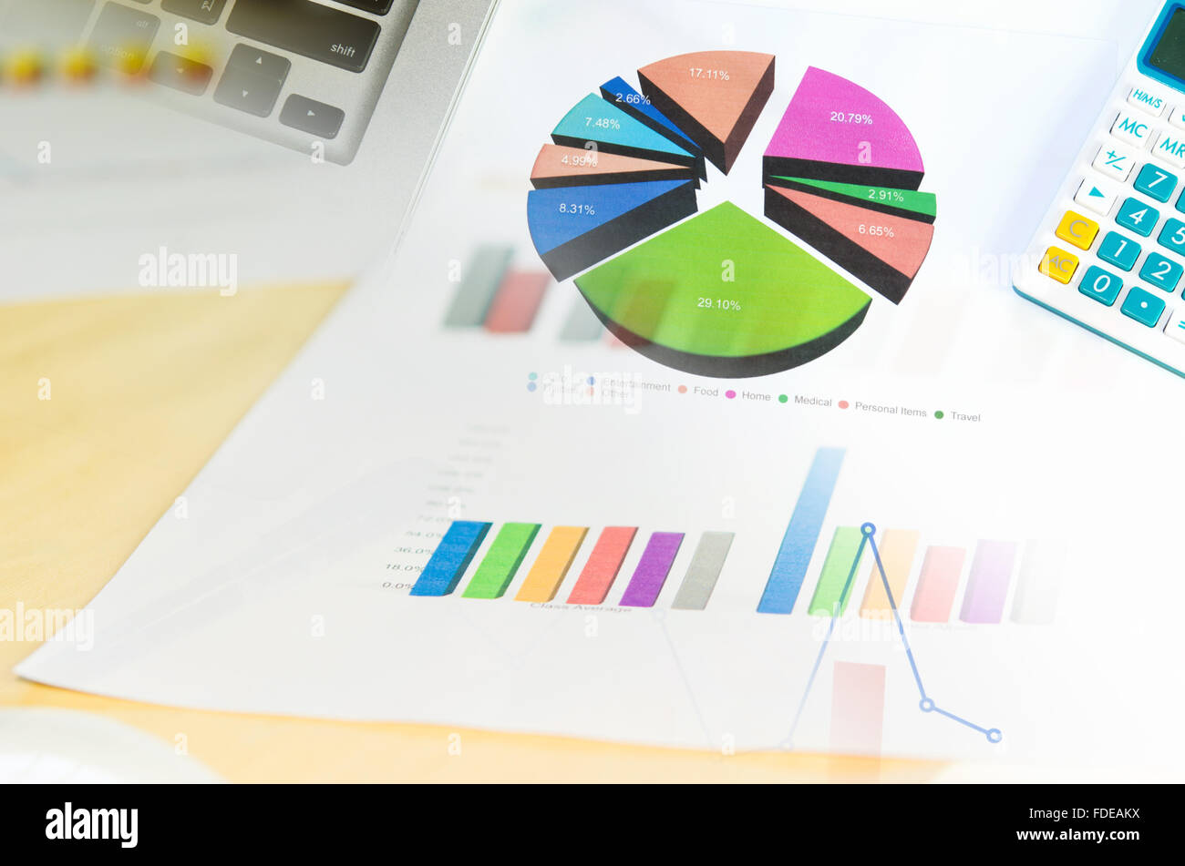 Colorful graphs charts marketing research hi-res stock photography and ...