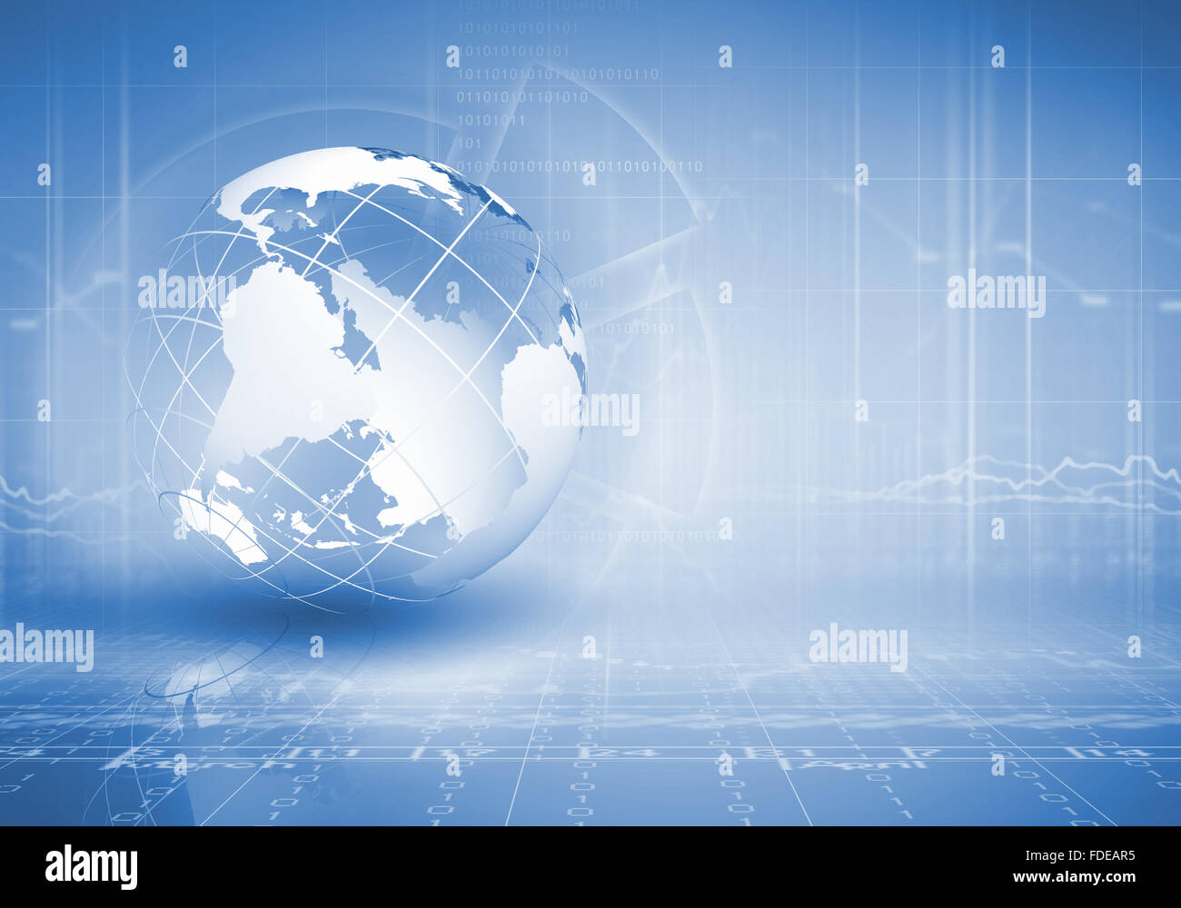 Blue digital image of globe. Background image Stock Photo - Alamy