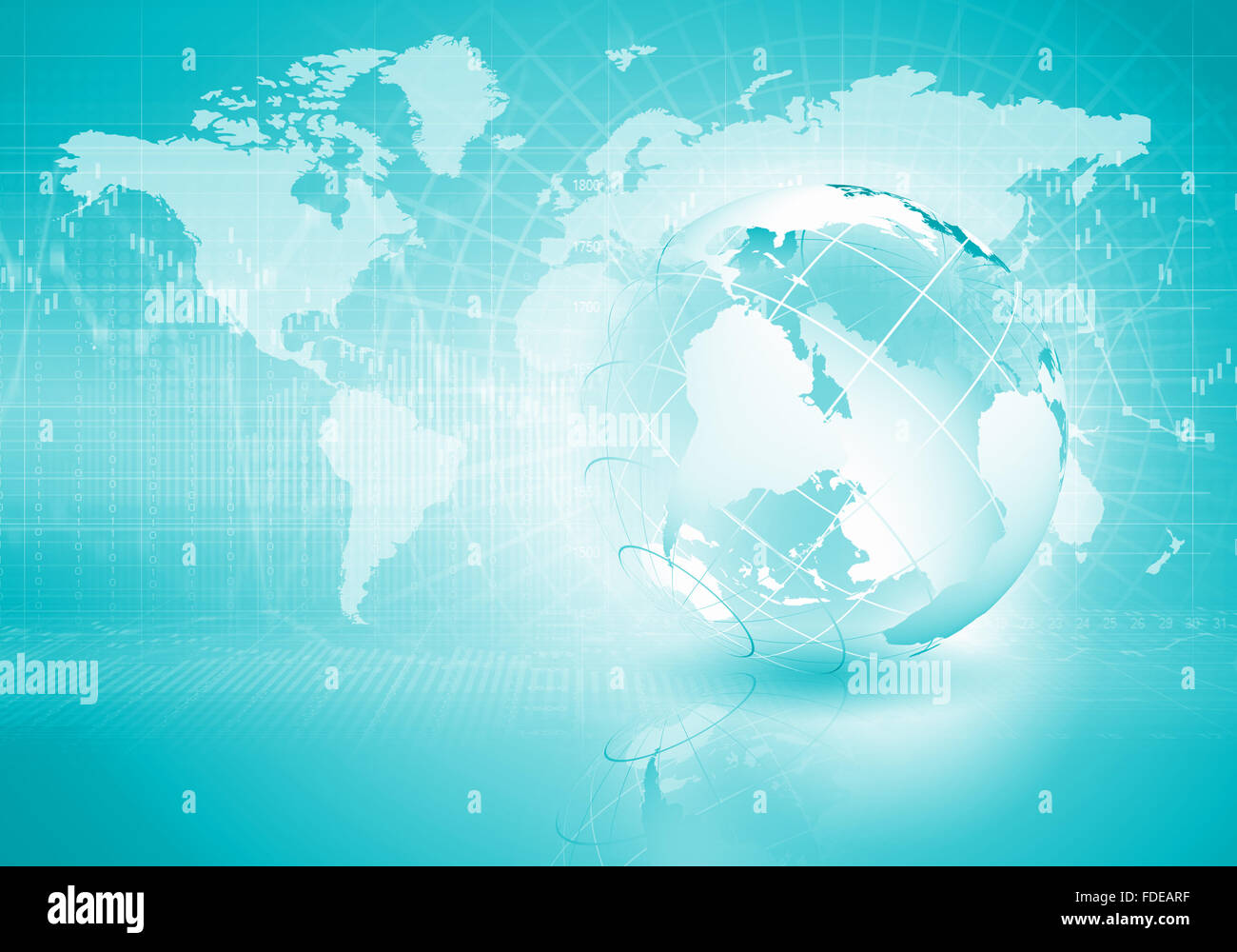 Blue digital image of globe. Background image Stock Photo - Alamy