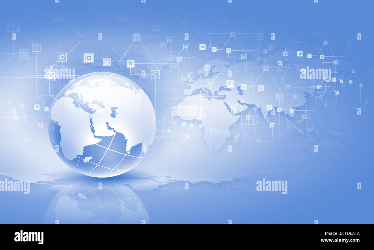 Blue digital image of globe. Background image Stock Photo - Alamy