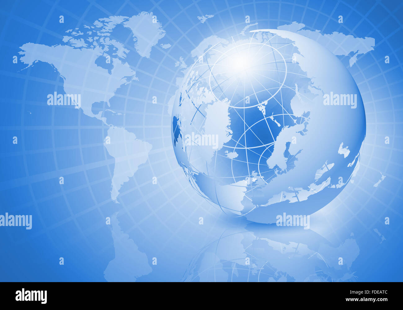 Blue digital image of globe. Background image Stock Photo - Alamy