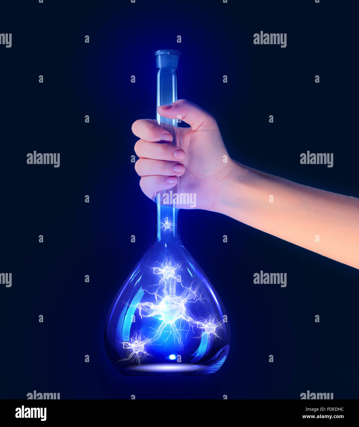 Close up of human hand holding tube with DNA molecule Stock Photo - Alamy
