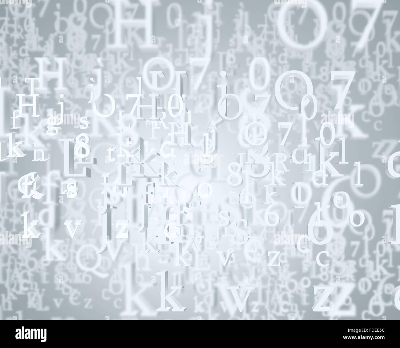 Background abstract image with white big letters Stock Photo