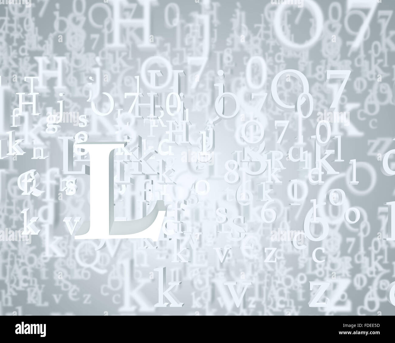 Background abstract image with white big letters Stock Photo
