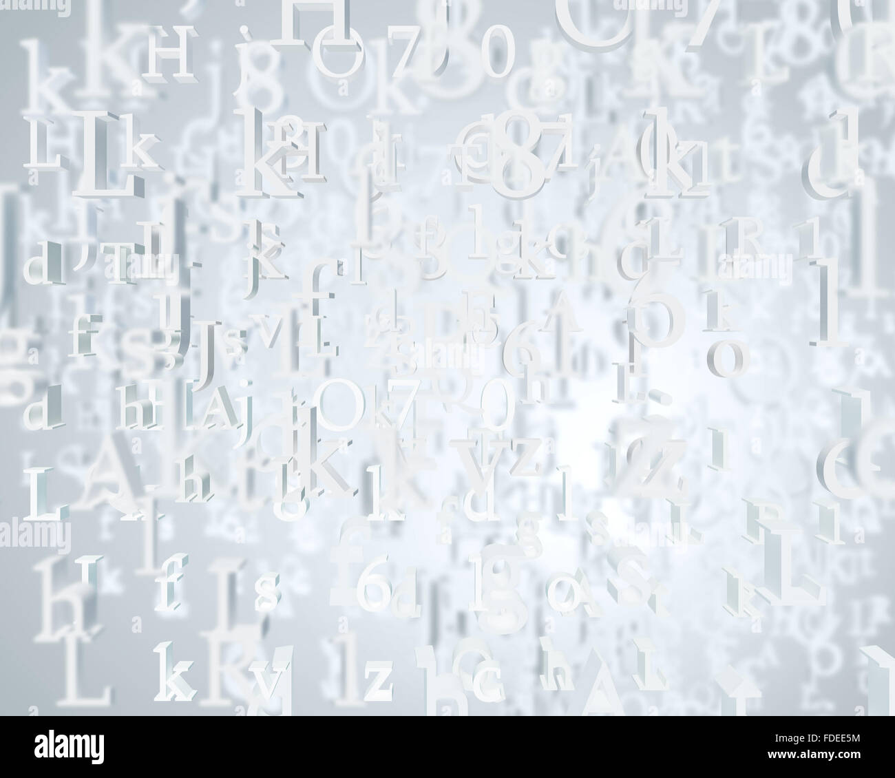 Background abstract image with white big letters Stock Photo