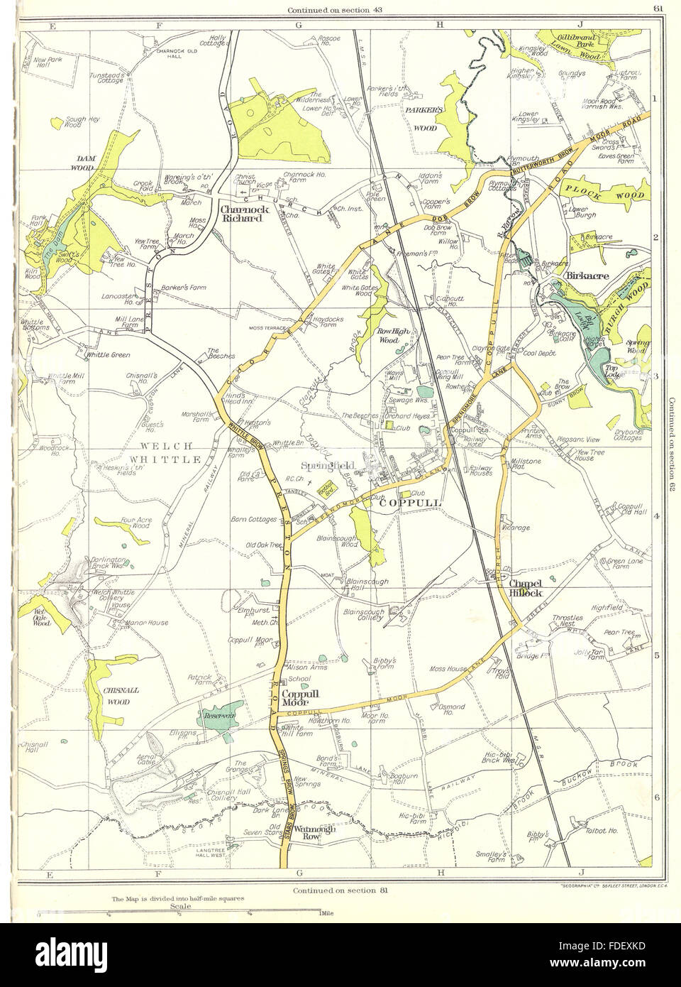 LANCASHIRE Welch Whittle Coppull Moor Chapel hill Charnock Richard 1935