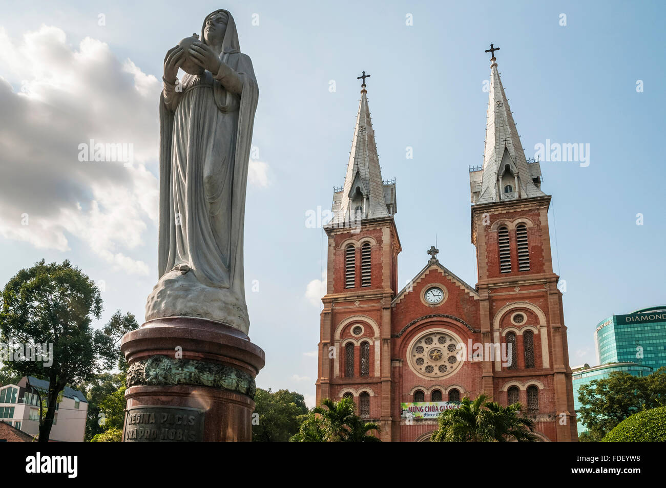 Viet Nam. Vietnam. East Asia. Notre-Dame Basilica, made entirely of  materials imported from France. Ho Chi Minh city. Saigon Stock Photo - Alamy