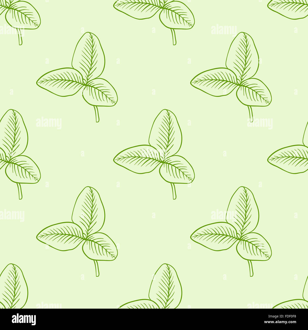 Seamless pattern with green clover leaves Stock Photo - Alamy