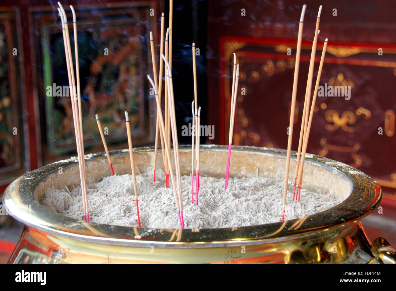 Holy smoke burning incense temple hires stock photography and images