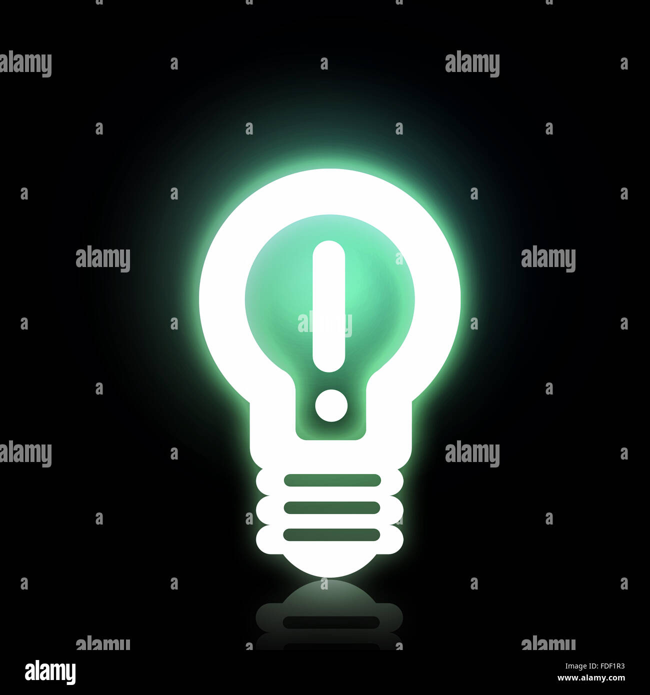 Light bulb glowing icon on dark background Stock Photo - Alamy