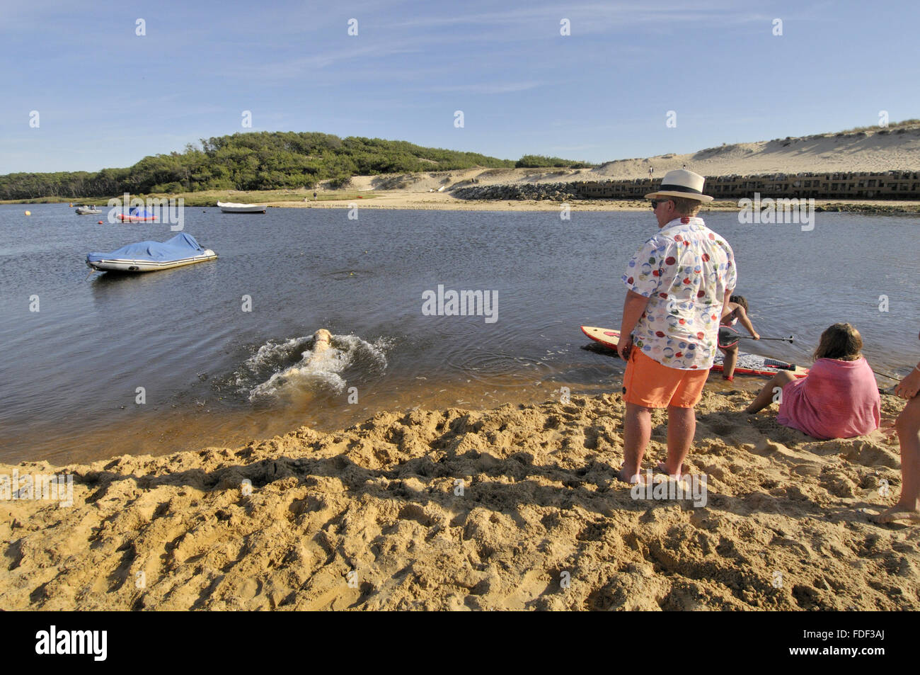 Biscarrosse plage, commune in the Landes department in Aquitaine in southwestern France. Stock Photo