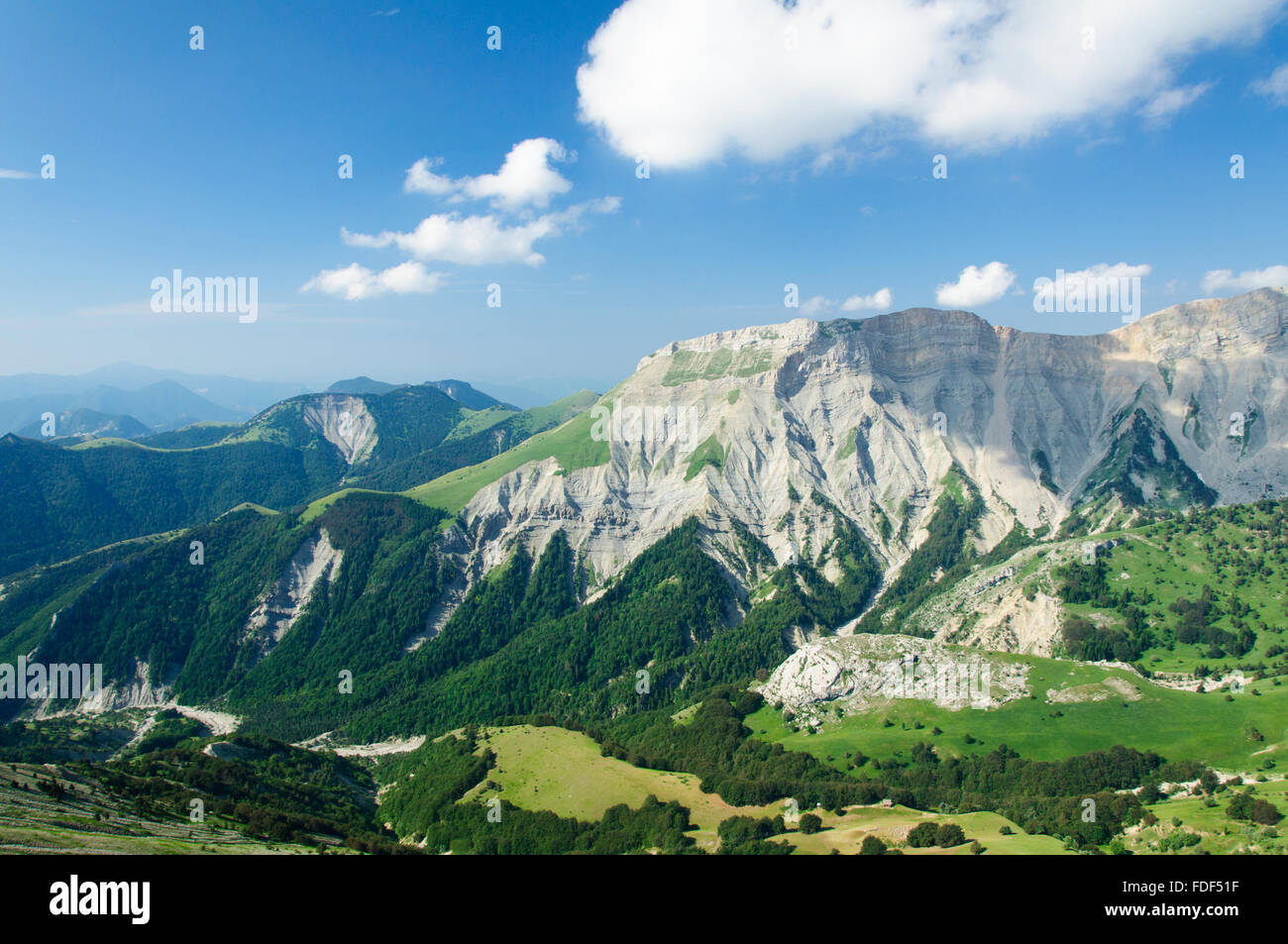 A Valley in the French Alps Stock Photo