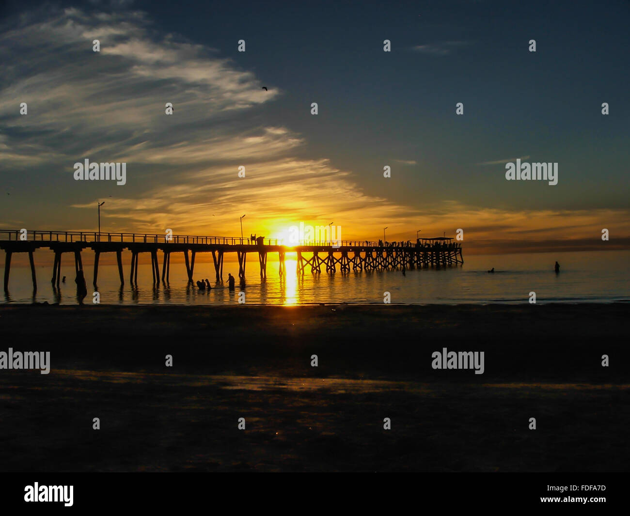 South Australian Sunset from Largs Bay Adelaide Stock Photo Alamy