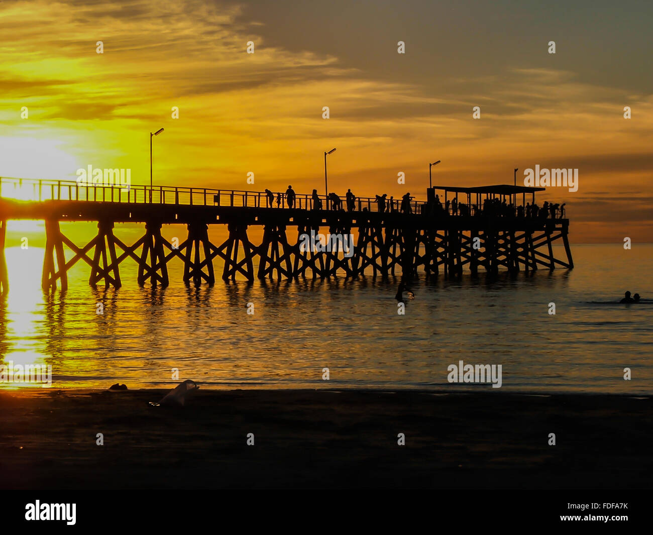 South Australian Sunset from Largs Bay Adelaide Stock Photo Alamy