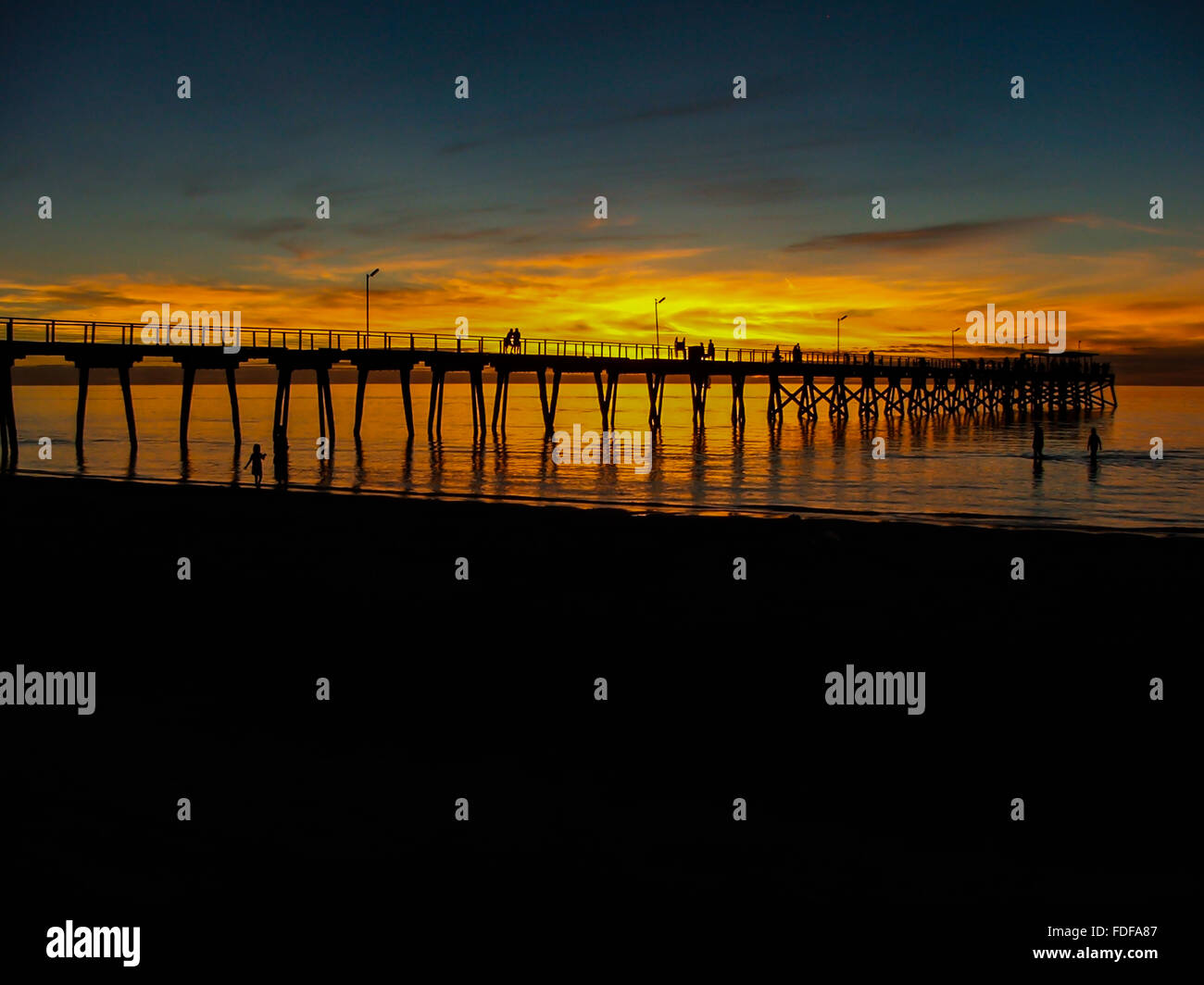 South Australian Sunset from Largs Bay Adelaide Stock Photo Alamy