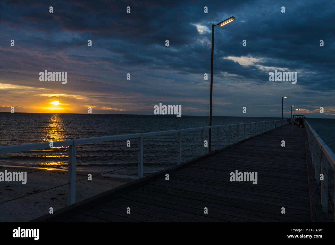 South Australian Sunset from Largs Bay Adelaide Stock Photo Alamy
