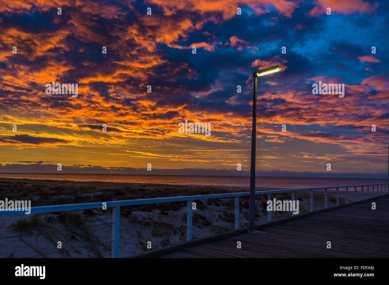 South Australian Sunset from Largs Bay Adelaide Stock Photo Alamy