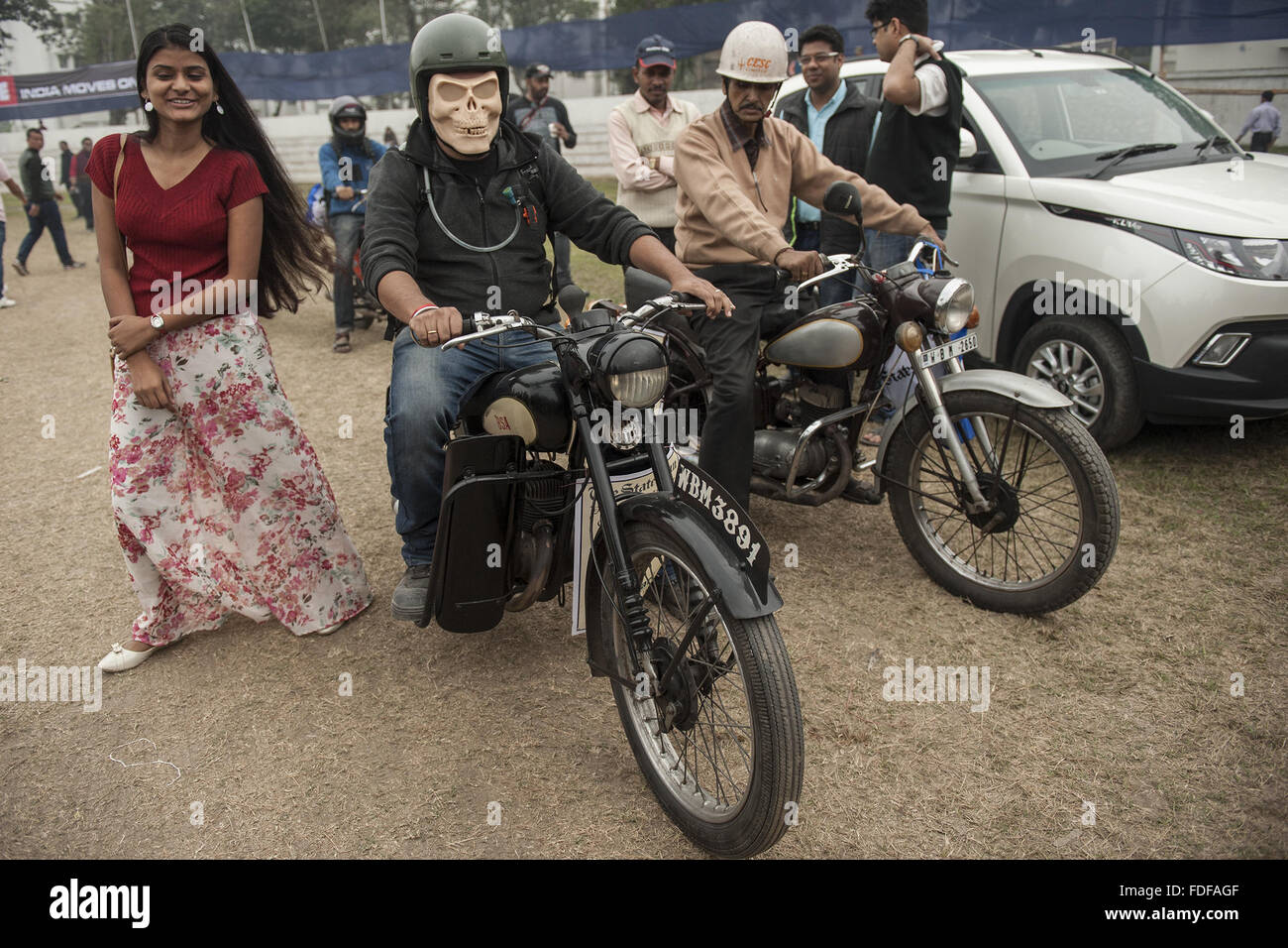 Two Wheeler Rally Kolkata, Indian state West Bengal. 31st January, 2016. Indian ...