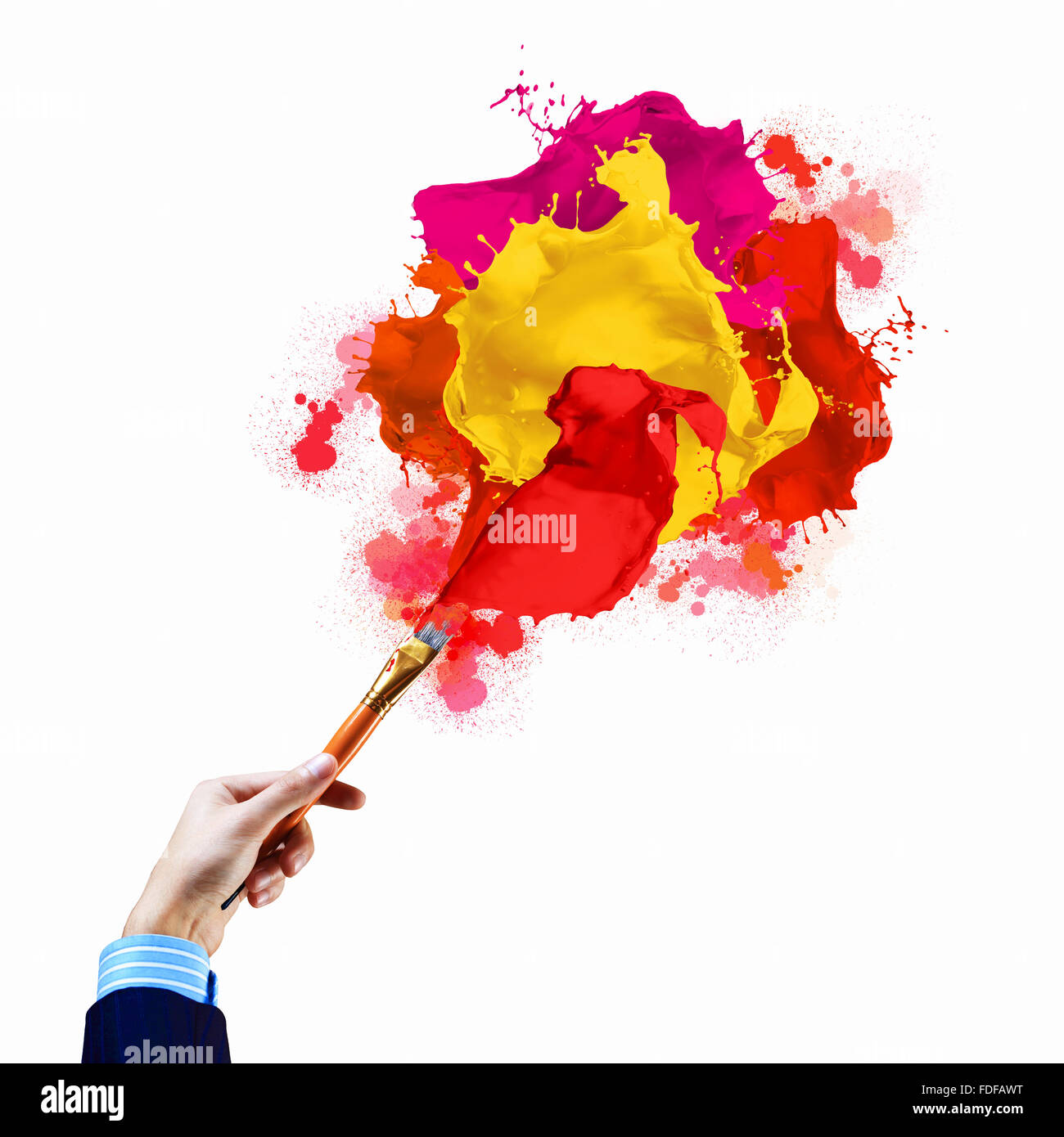 Hand holding paint brush hi-res stock photography and images - Alamy