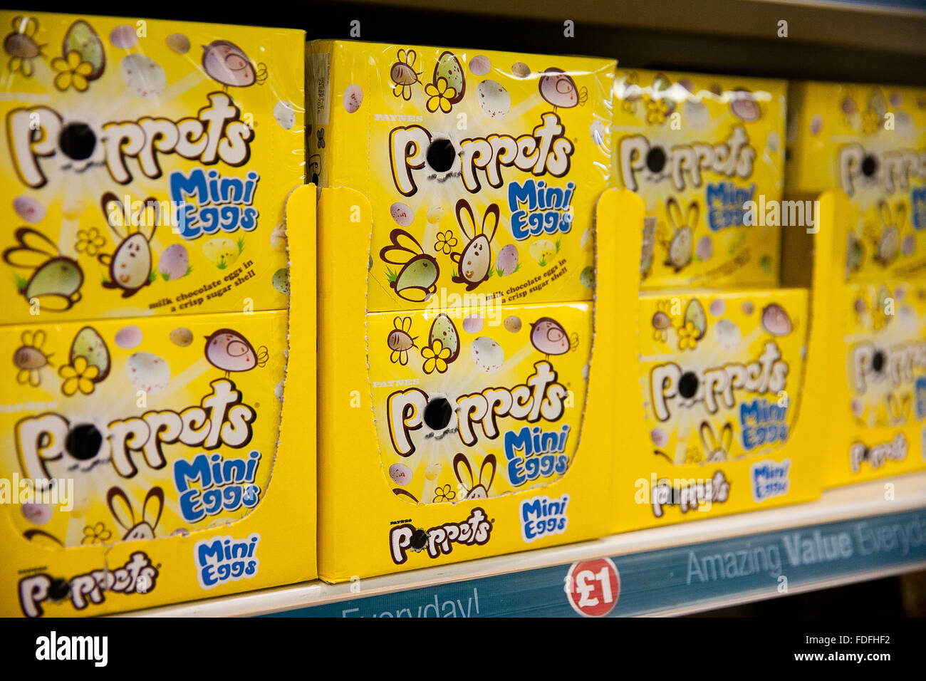 Milky chocolate spring animal Easter Eggs on sale in Poundland as they