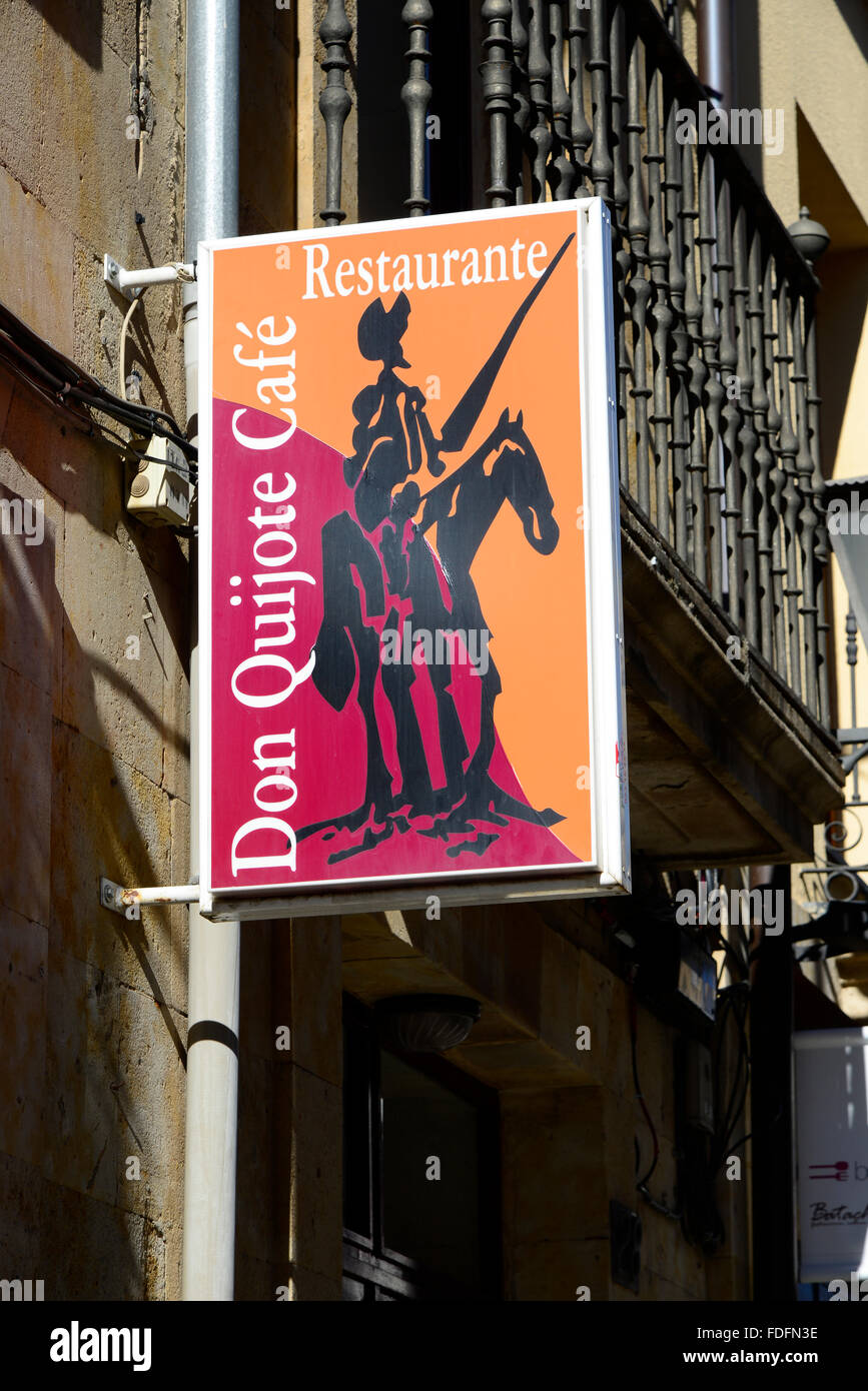 Don Quijote Restaurant Salamanca Spain Castile Leon ES Stock Photo