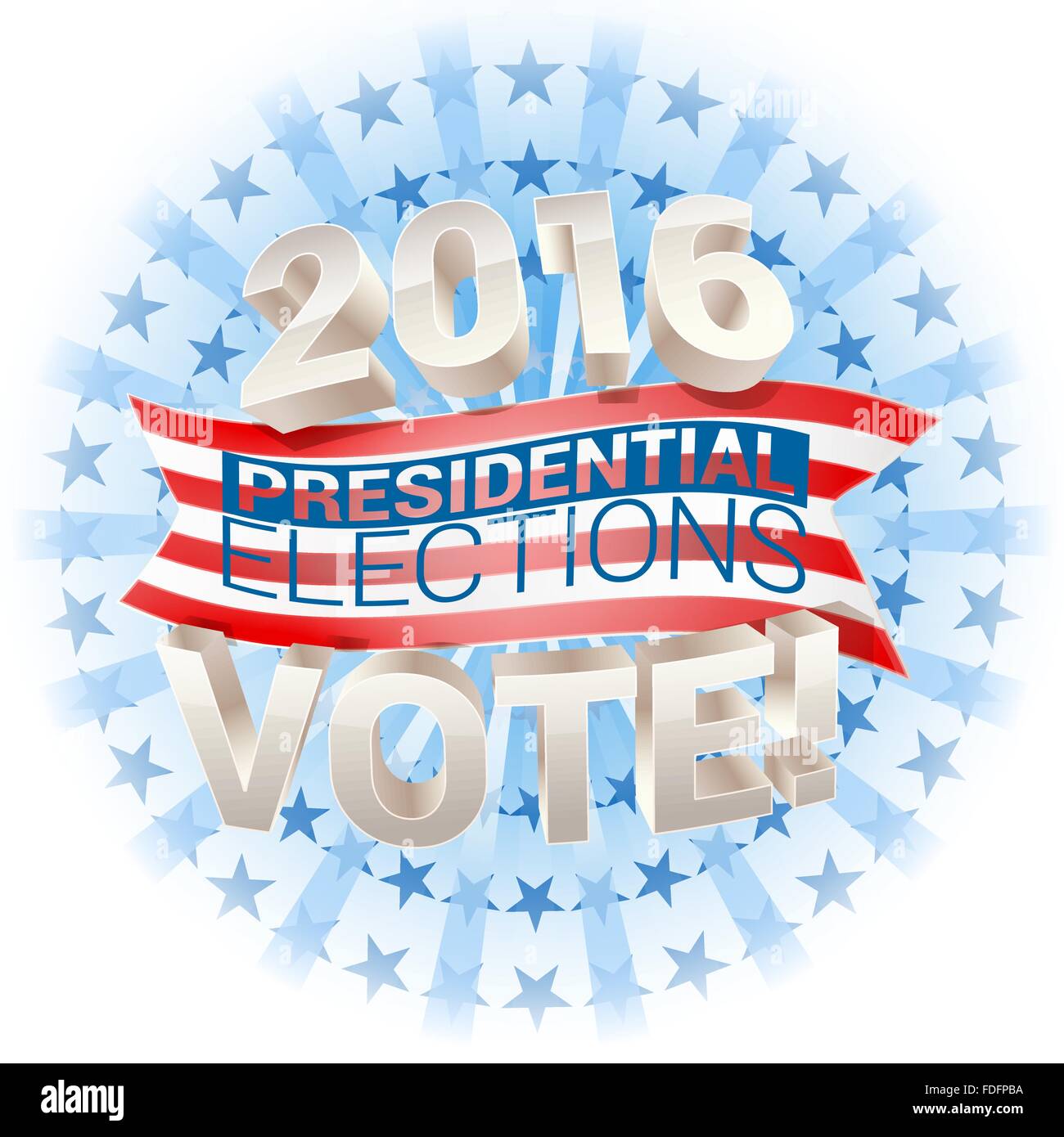 2016 presidential election in usa. vector Stock Vector