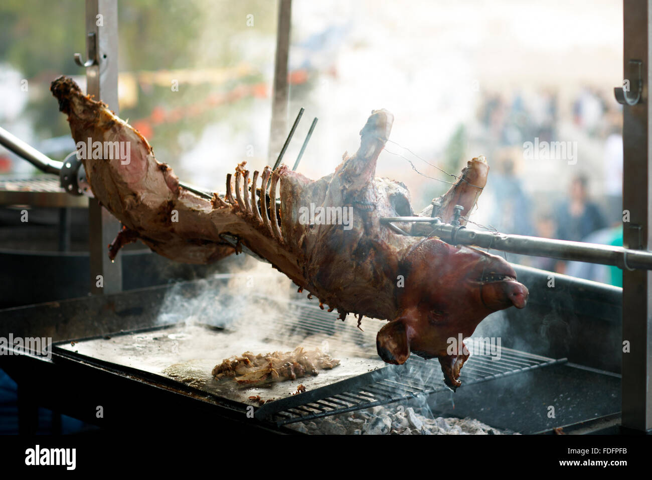 Hog roast,  Ibiza Stock Photo