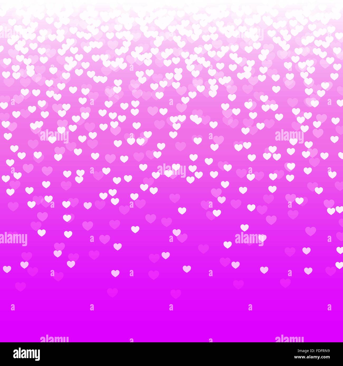 abstract purple background with falling hearts. vector illustration Stock Vector