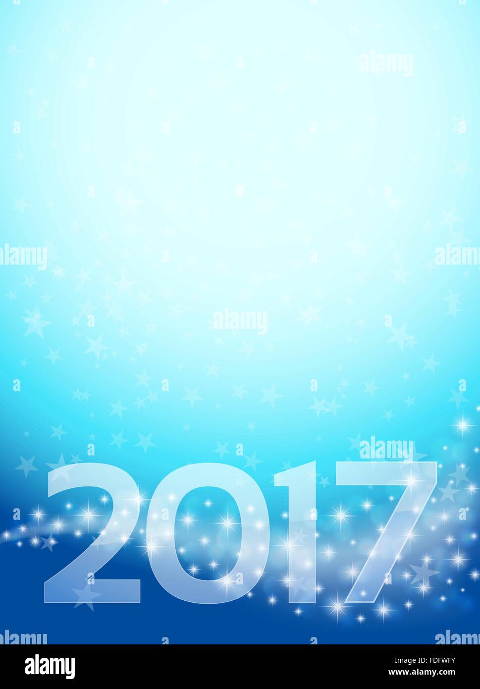 vertical background with stars. happy new year 2017. vector design template Stock Vector