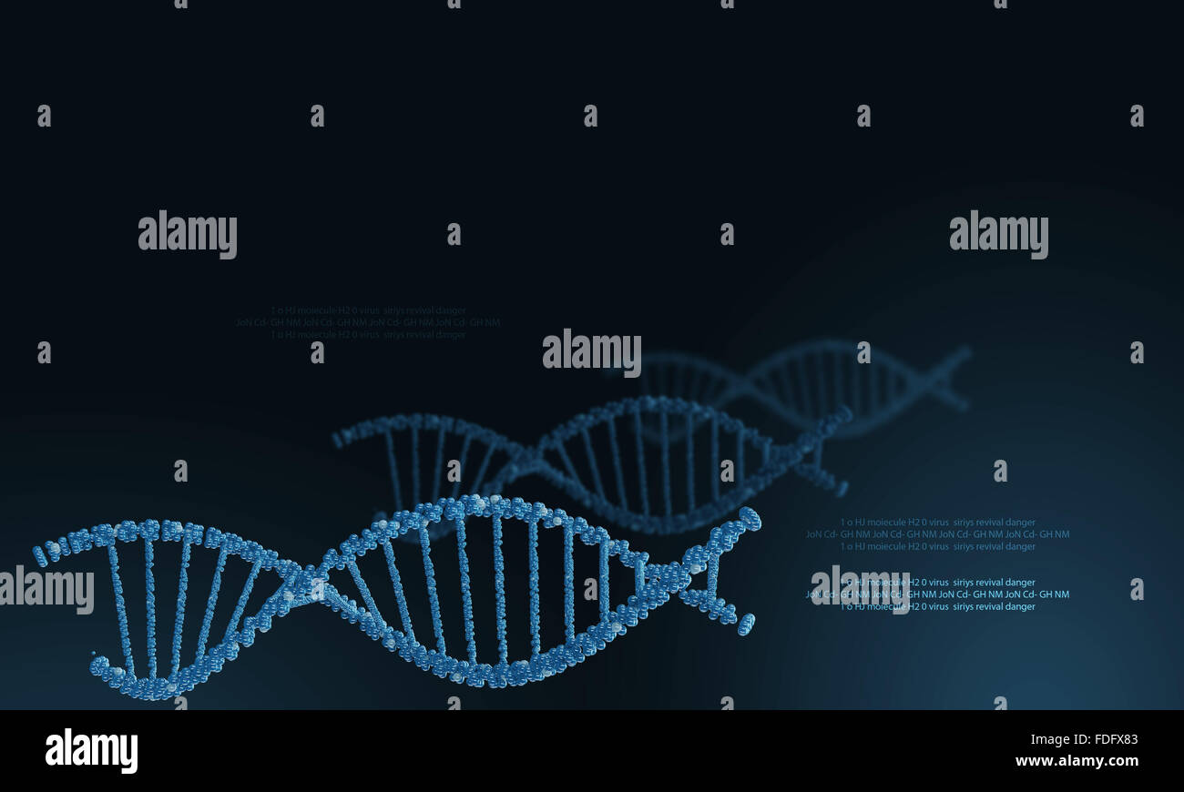 Biochemistry background concept with high tech dna molecule Stock Photo ...