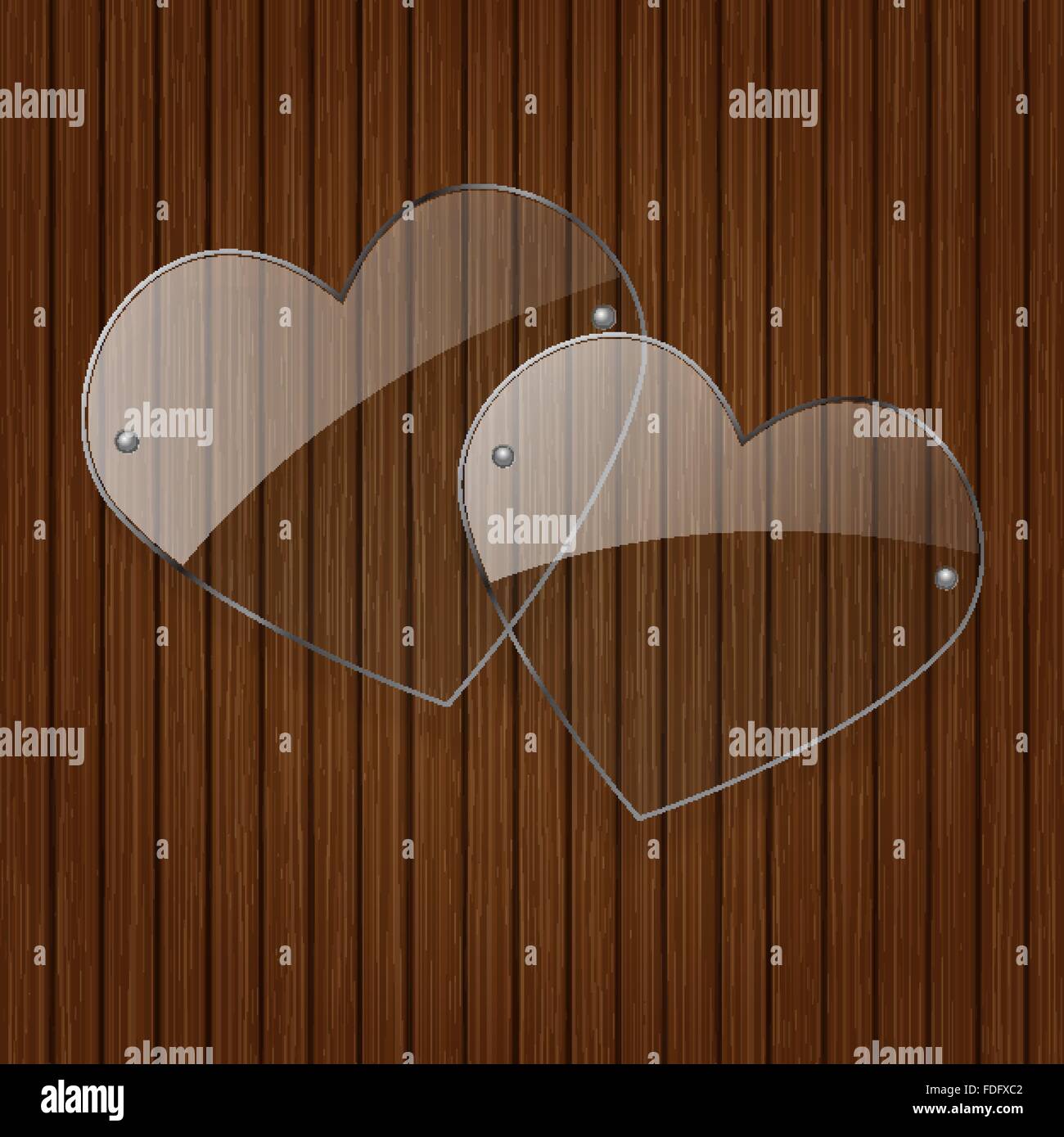 Heart wooden symbol two Stock Vector Images - Alamy