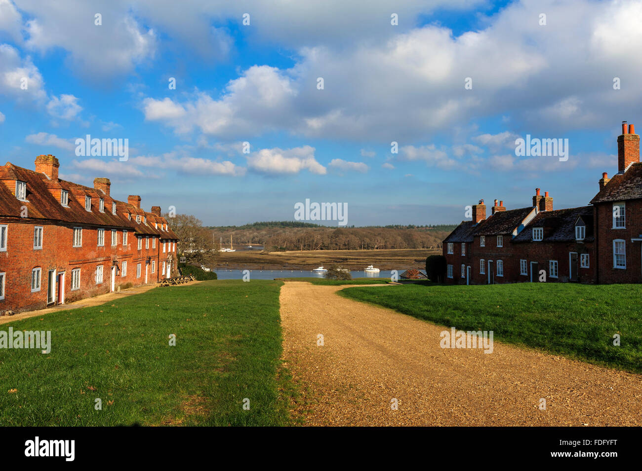 Bucklers Hard, Beaulieu, Hampshire, UK, Europe. terraced