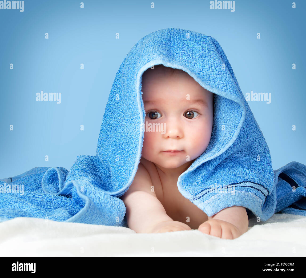 cute baby in towel