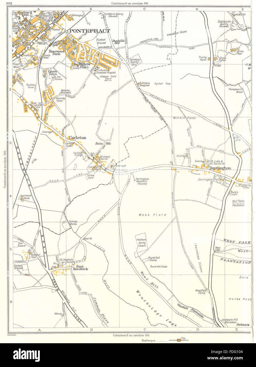 Map of pontefract hires stock photography and images Alamy