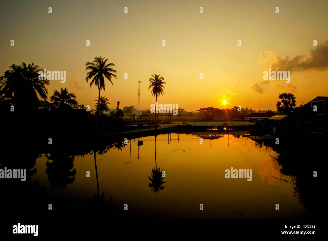 Sunrise in Thailand Stock Photo
