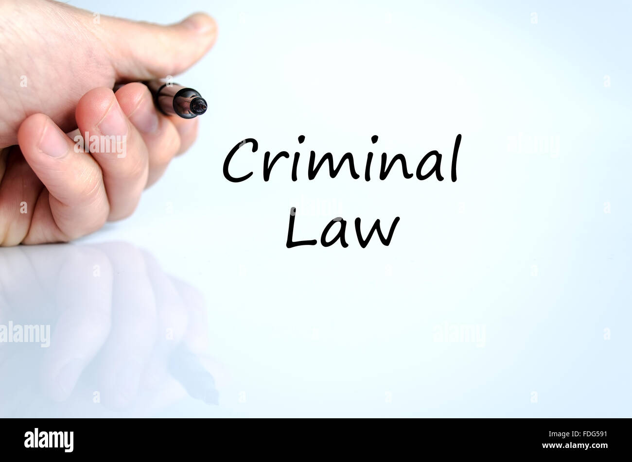 Criminal Law Text Concept Isolated Over White Background Stock Photo