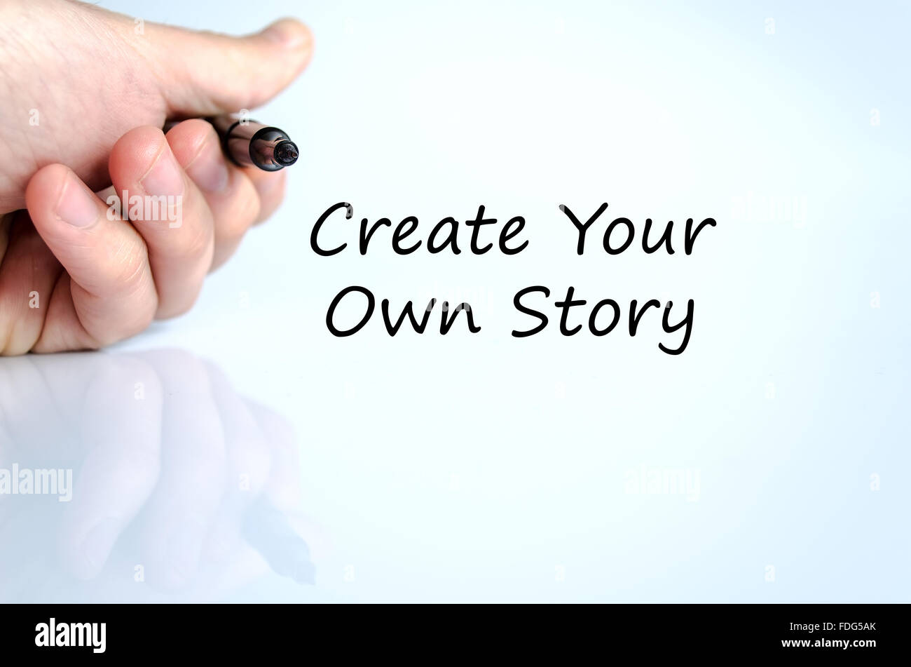 Create your own story text concept isolated over white background Stock ...