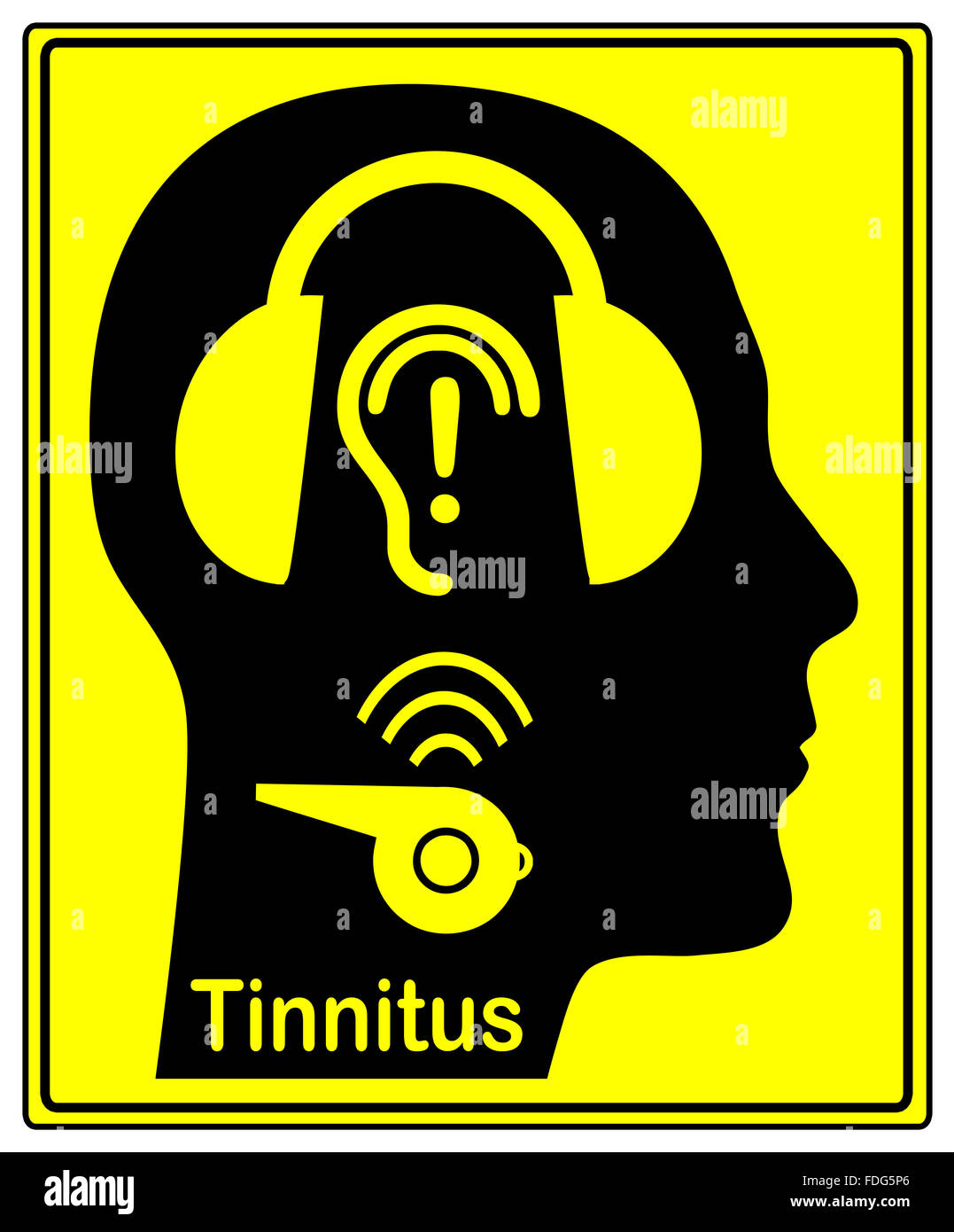 Beware of Tinnitus Stock Photo