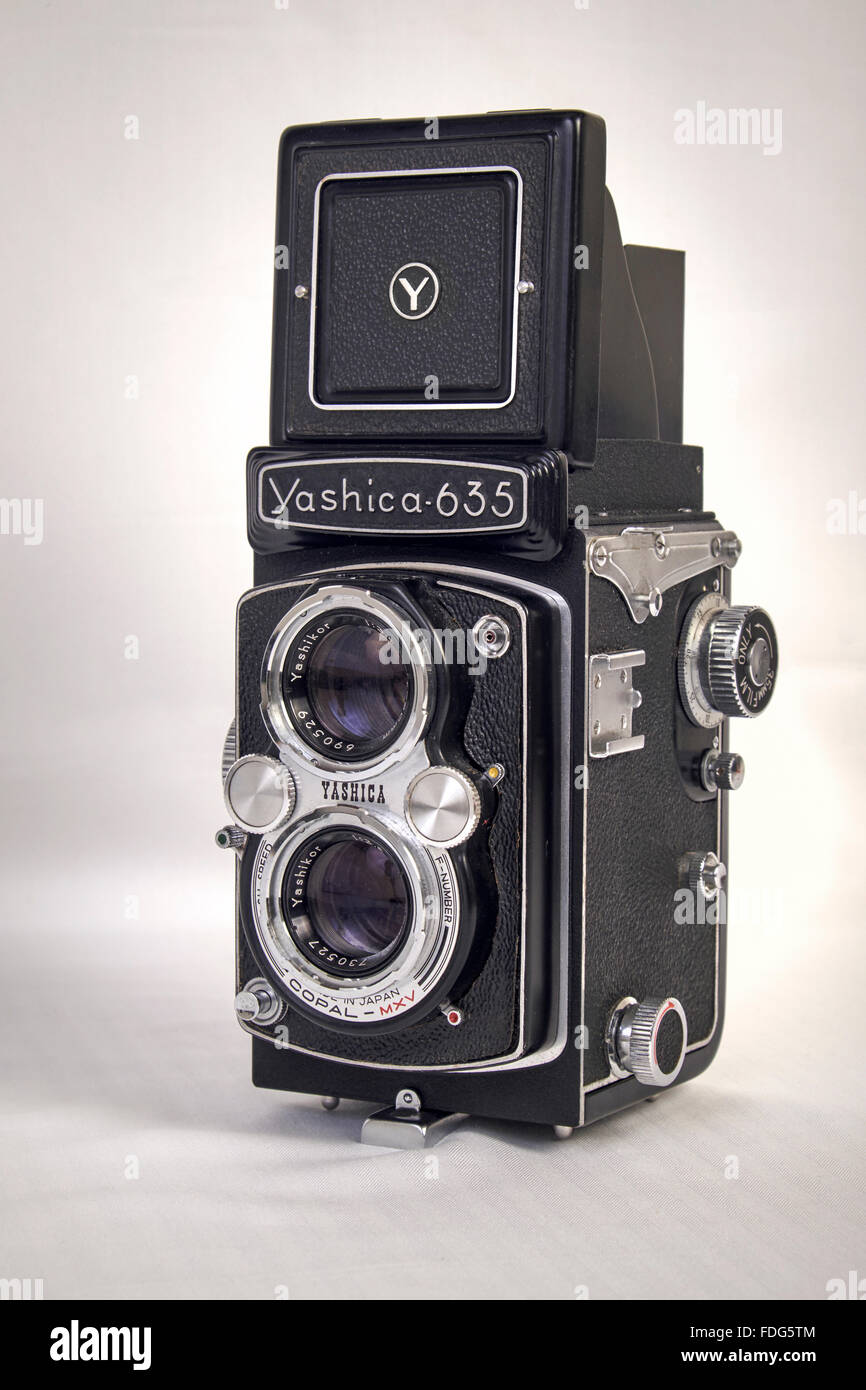 Film camera. Vintage Yashica TLR Classic medium format c.1959 Stock