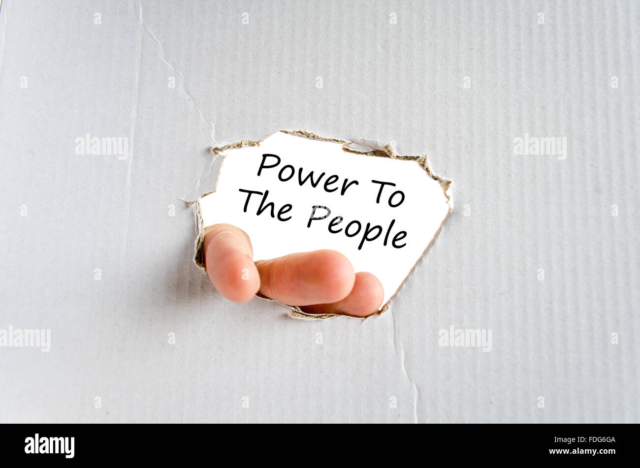 Power to the people text concept isolated over white background Stock Photo