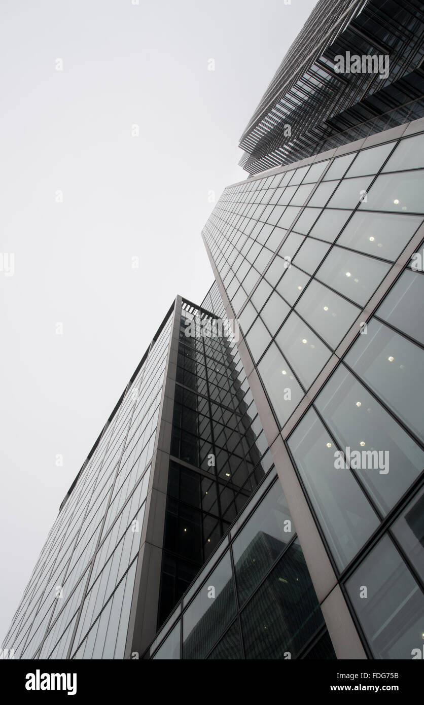 Details of a Modern glass skyscraper office building Stock Photo