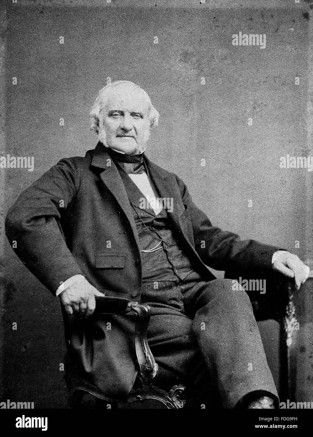 GEORGE PEABODY (1795-1869)  Anglo-American entrepreneur and philanthropist about 1860 Stock Photo