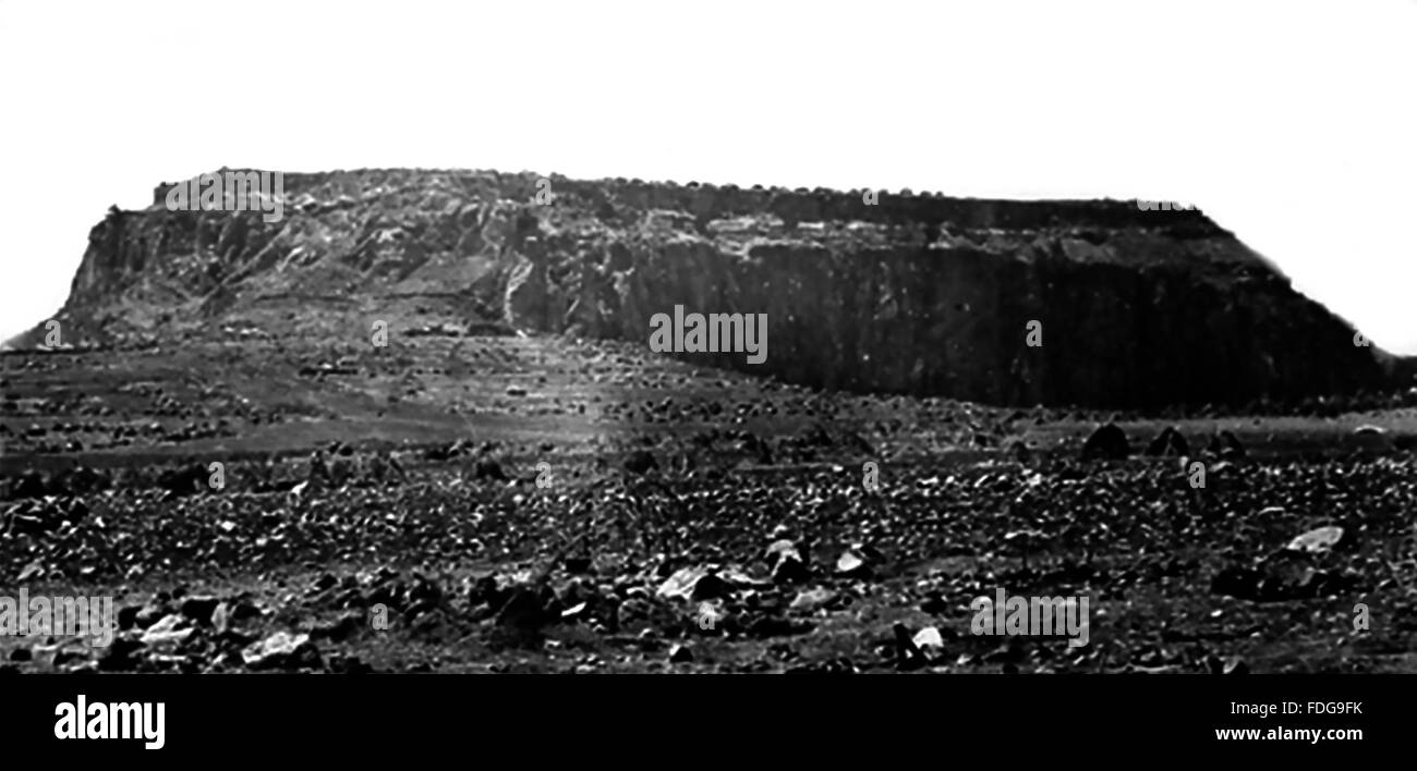 BATTLE OF MAGDALA April 1868. The Fortress of Magdala just before the British attack Stock Photo