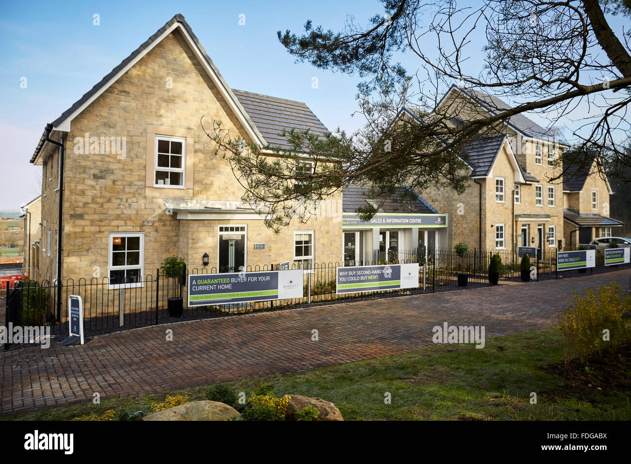 New homes by barrette Quernmore Park in Lancaster development Stone new build street modern