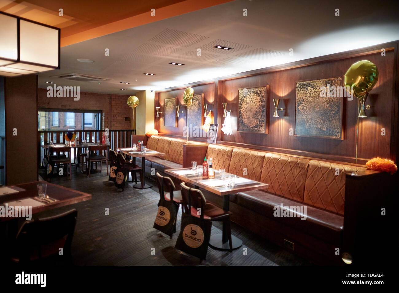 Busaba Thai restaurant exterior at Manchester Printworks Restaurant